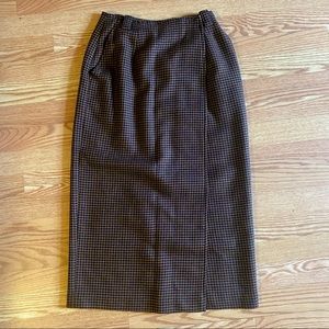 VTG Houndstooth Secretary Skirt